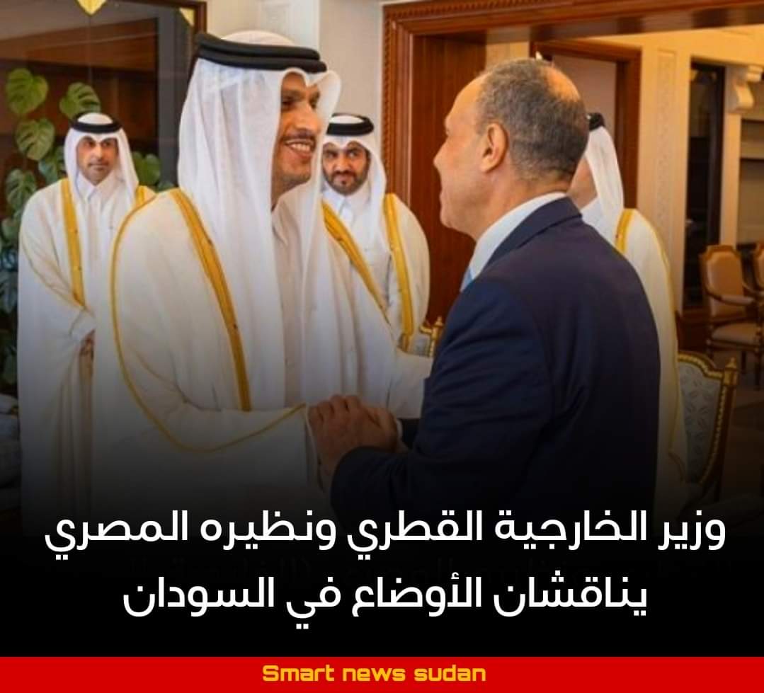 *وزير الخارجية القطري ونظيره المصري يناقشان الأوضاع في السودان*