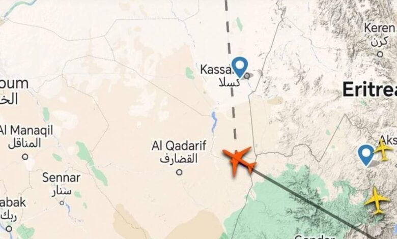 رصد طائرة إسرائيلية تدخل الاجواء السودانية*