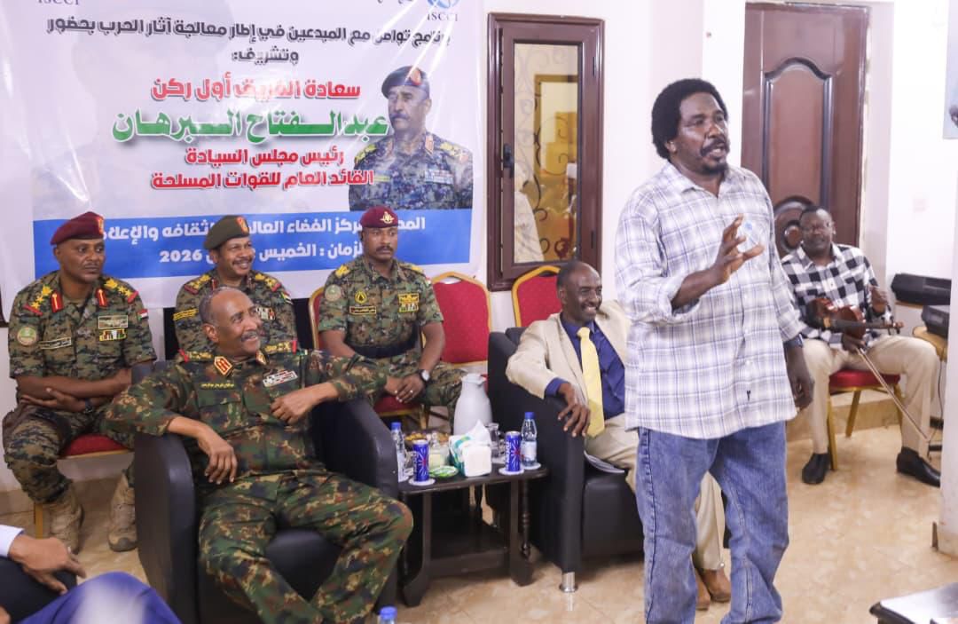 السودان – “صوت الشعب”: *”البرهان”يشيد بدور المبدعين والفنانين والصحفيين في “معركة الكرامة” ويدعو لتعزيز وحدة الصف الوطني*